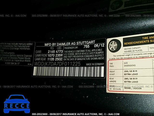 2013 MERCEDES-BENZ SL 550 WDDJK7DA7DF011225 image 8