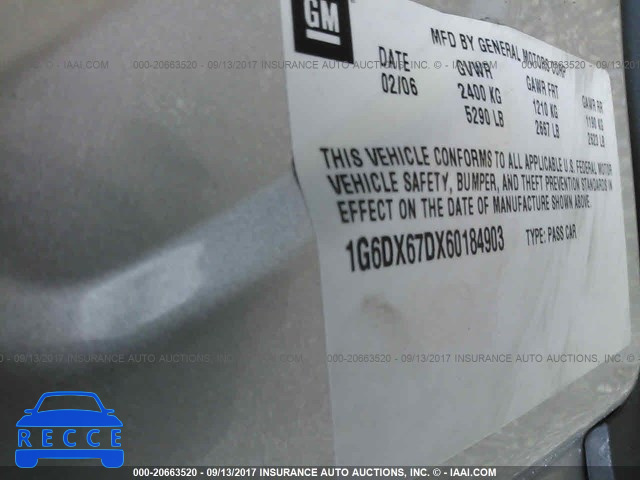 2006 CADILLAC STS-V 1G6DX67DX60184903 image 8