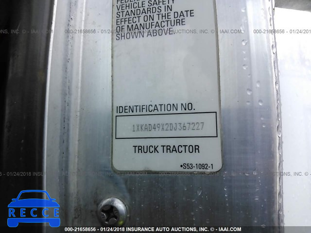 2013 KENWORTH T660 T660 1XKAD49X2DJ367227 image 9