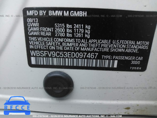 2014 BMW M5 WBSFV9C53ED097467 зображення 8