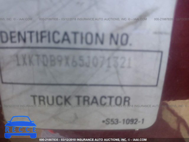 2005 KENWORTH CONSTRUCTIONON T2000 1XKTDB9X65J071321 image 9