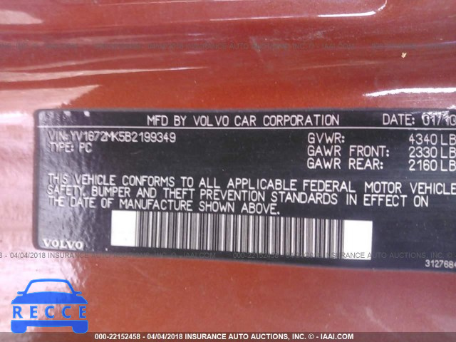 2011 VOLVO C30 T5 YV1672MK5B2199349 image 8