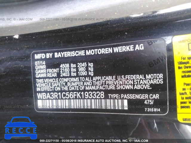 2015 BMW 435 I WBA3R1C56FK193328 зображення 8