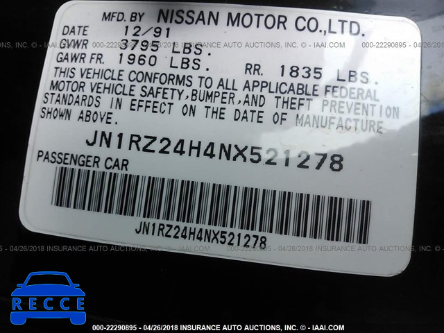 1992 NISSAN 300ZX JN1RZ24H4NX521278 image 8