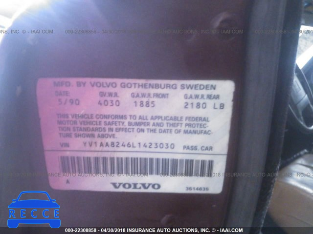 1990 VOLVO 240 DL YV1AA8246L1423030 image 8