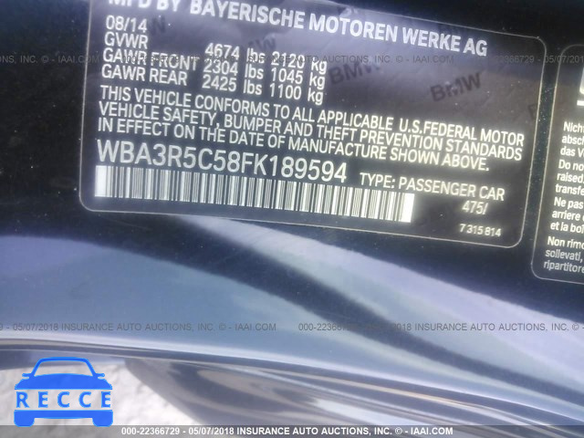 2015 BMW 435 XI WBA3R5C58FK189594 image 8