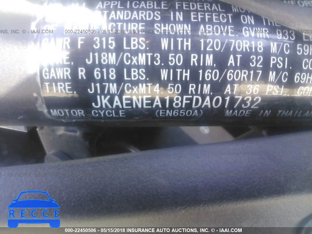 2015 KAWASAKI EN650 A JKAENEA18FDA01732 image 9