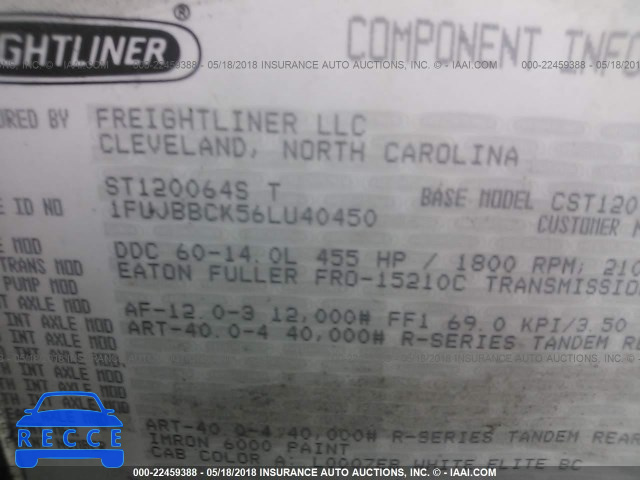 2006 FREIGHTLINER ST120 ST120 1FUJBBCK56LU40450 image 9