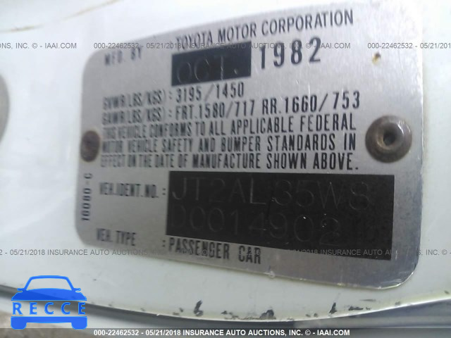 1983 TOYOTA TERCEL SR5 JT2AL35W8D0014902 зображення 8