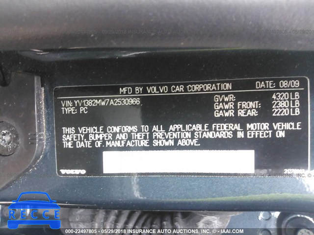 2010 VOLVO V50 2.4I YV1382MW7A2530966 image 8