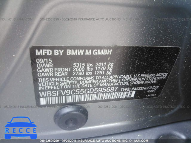 2016 BMW M5 WBSFV9C55GD595687 image 8