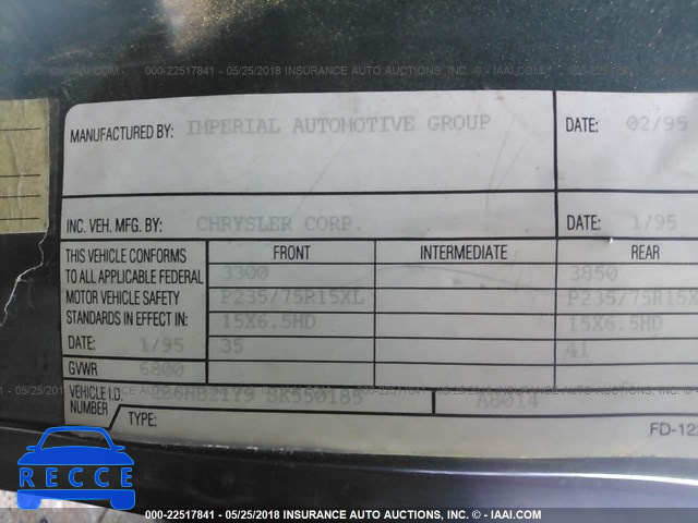 1995 DODGE RAM VAN B2500 2B6HB21Y9SK550185 image 8