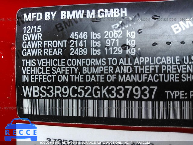 2016 BMW M4 WBS3R9C52GK337937 image 8