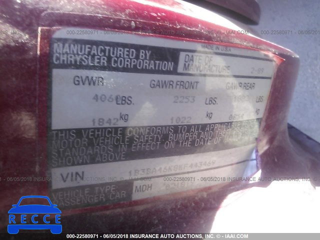 1989 DODGE SPIRIT 1B3BA46K8KF443469 Bild 8