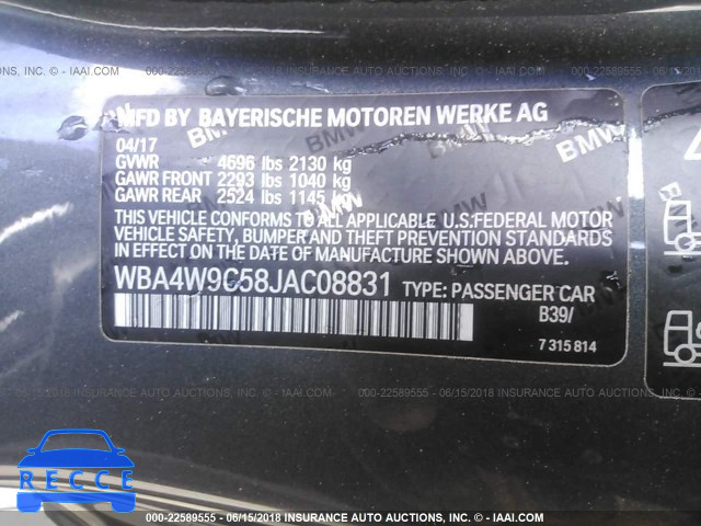 2018 BMW 440XI WBA4W9C58JAC08831 зображення 8
