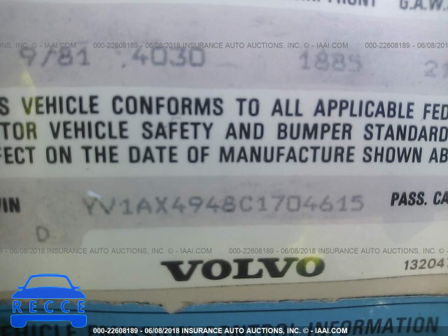 1982 VOLVO 244 DL/GL YV1AX4948C1704615 image 8