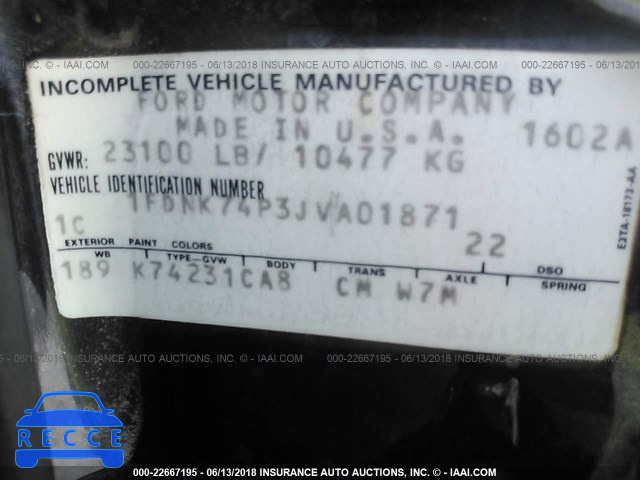 1988 FORD F700 F 1FDNK74P3JVA01871 image 9