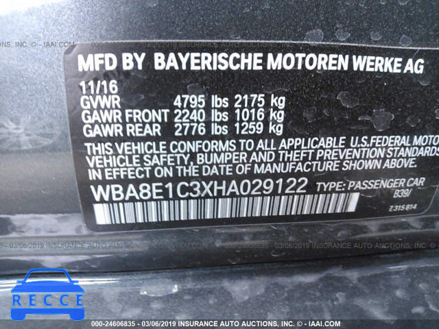 2017 BMW 330E WBA8E1C3XHA029122 image 8