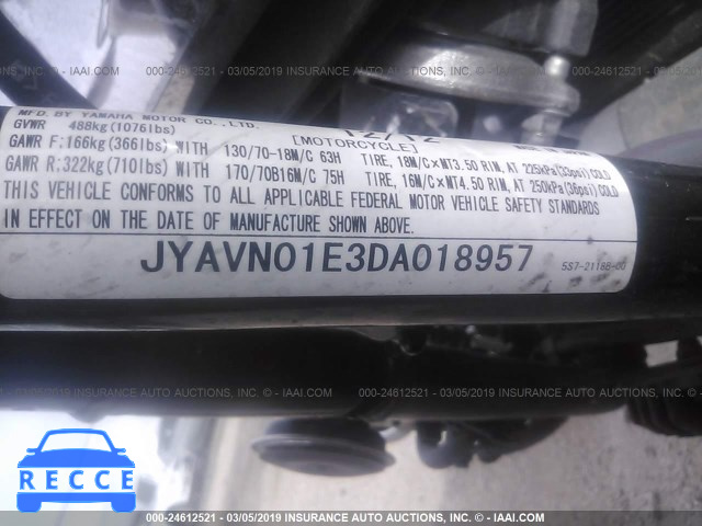 2013 YAMAHA XVS950 A/CT JYAVN01E3DA018957 зображення 9