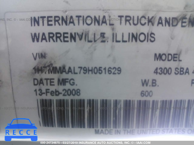 2009 INTERNATIONAL 4000 4300 1HTMMAAL79H051629 image 7