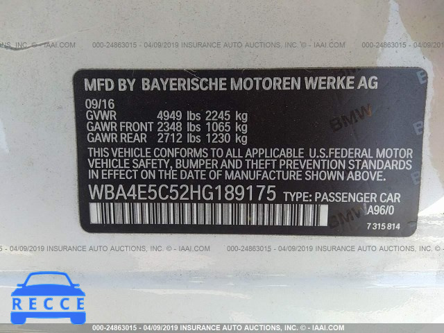 2017 BMW 440XI GRAN COUPE WBA4E5C52HG189175 image 8