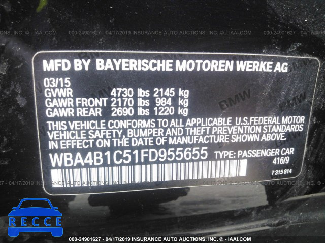 2015 BMW 435 I/GRAN COUPE WBA4B1C51FD955655 Bild 8