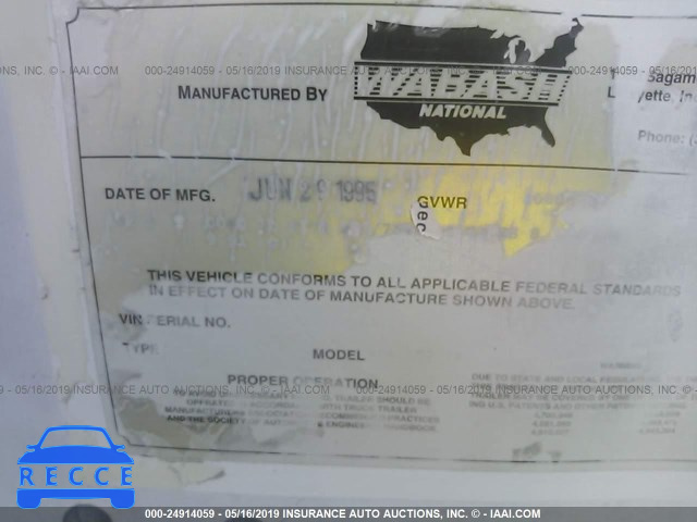 1996 WABASH NATIONAL CORP VAN 1JJV281S9TL338120 image 8