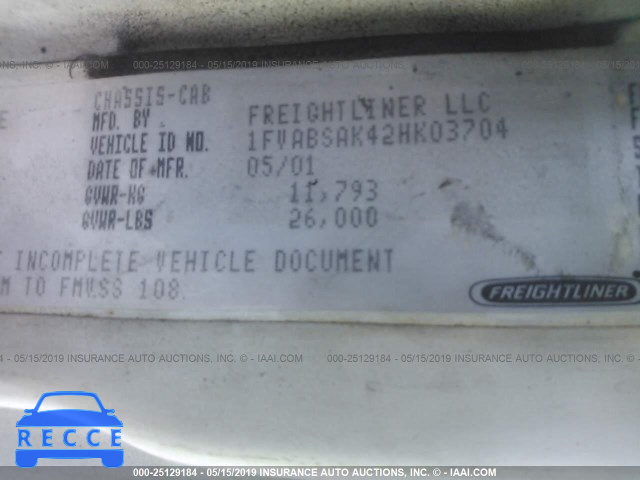2002 FREIGHTLINER FL70 1FVABSAK42HK03704 image 7