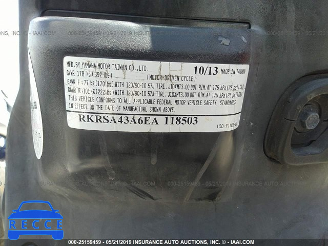 2014 YAMAHA YW50 F RKRSA43A6EA118503 image 9