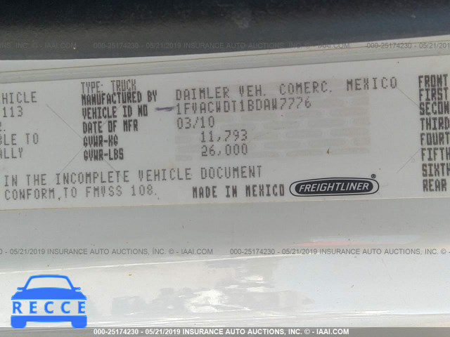 2011 FREIGHTLINER M2 106 MEDIUM DUTY 1FVACWDT1BDAW7776 image 7