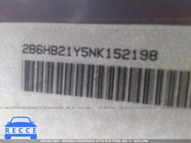 1992 DODGE RAM VAN B250 2B6HB21Y5NK152198 image 8