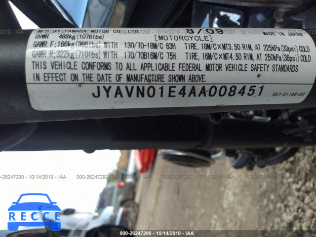 2010 YAMAHA XVS950 A JYAVN01E4AA008451 Bild 9