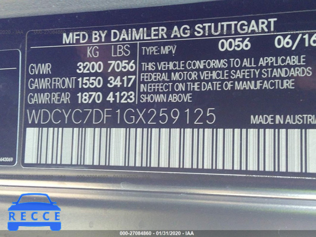 2016 MERCEDES-BENZ G 63 AMG WDCYC7DF1GX259125 зображення 7
