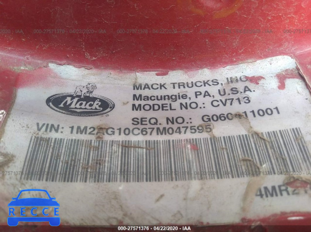 2007 MACK 700 CV700 1M2AG10C67M047595 image 8