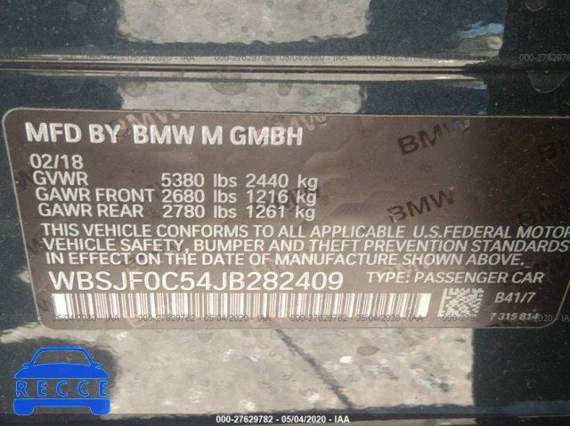 2018 BMW M5 WBSJF0C54JB282409 image 6