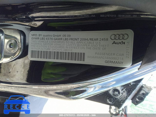 2010 AUDI R8 WUAANAFG7AN000214 image 8