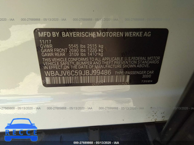 2018 BMW 640 XIGT WBAJV6C59JBJ99486 зображення 8