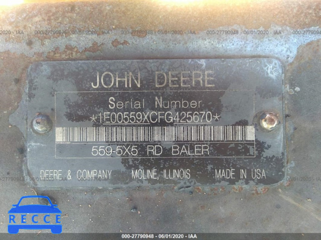 2015 JOHN DEERE OTHER 1E00559XCFG425670 image 8