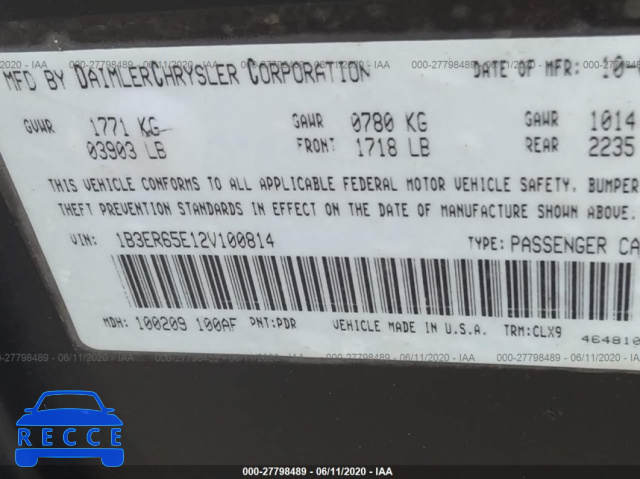 2002 DODGE VIPER RT-10 1B3ER65E12V100814 image 8