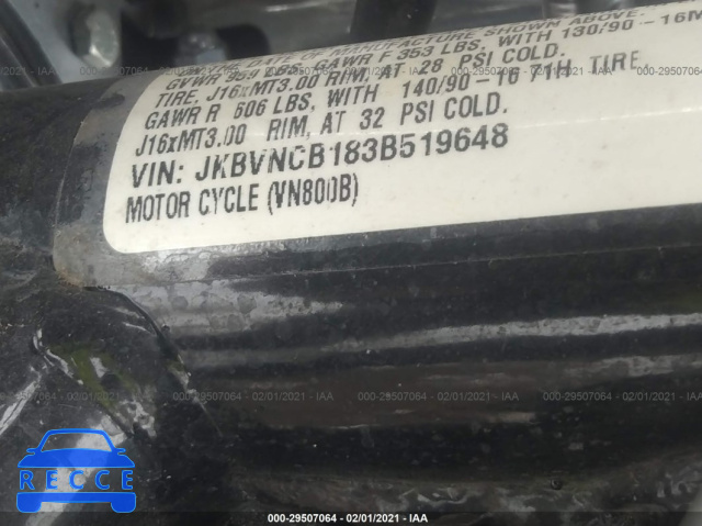 2003 KAWASAKI VN800 B JKBVNCB183B519648 зображення 9
