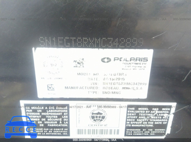 2021 POLARIS OTHER  SN1EGT8RXMC342899 Bild 8