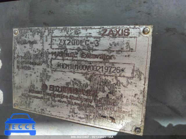 2012 HITACHI ZX200LC  HCM1U100V00219726 image 8