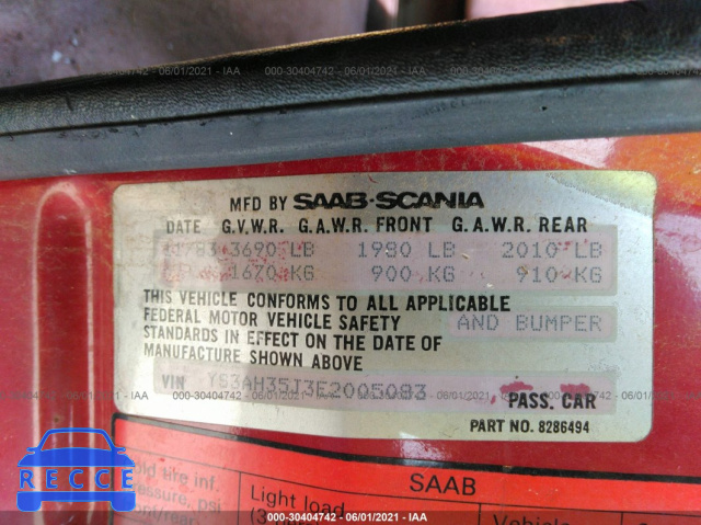 1984 SAAB 900 S YS3AH35J3E2005083 image 8
