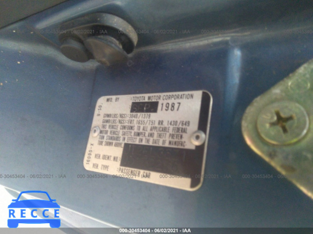 1988 TOYOTA TERCEL EZ JT2EL36Z1J0172276 image 8