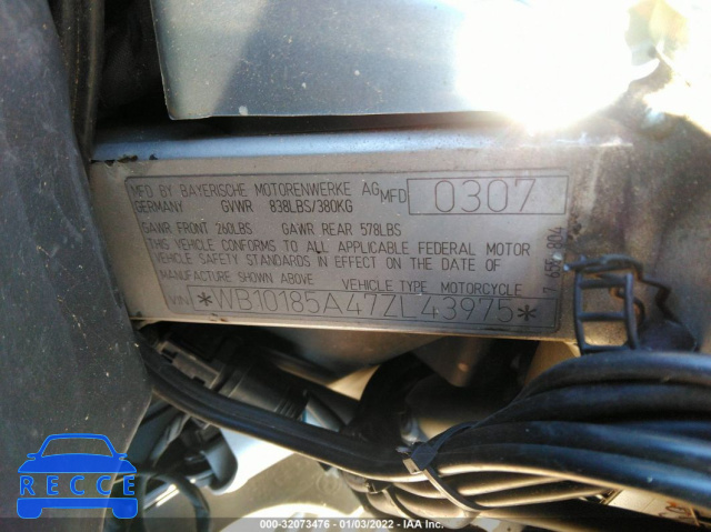 2007 BMW F650 GS WB10185A47ZL43975 зображення 9