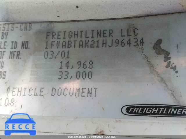 2001 FREIGHTLINER MEDIUM CONVENTIONAL FL70 1FVABTAK21HJ96434 image 8