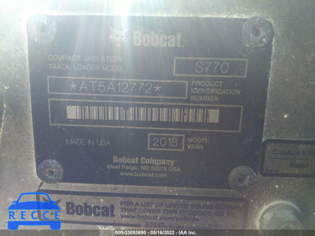 2018 BOBCAT S770 AT5A12772 Bild 8