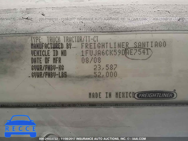 2009 FREIGHTLINER COLUMBIA COLUMBIA 1FUJA6CK59DAE7541 image 8