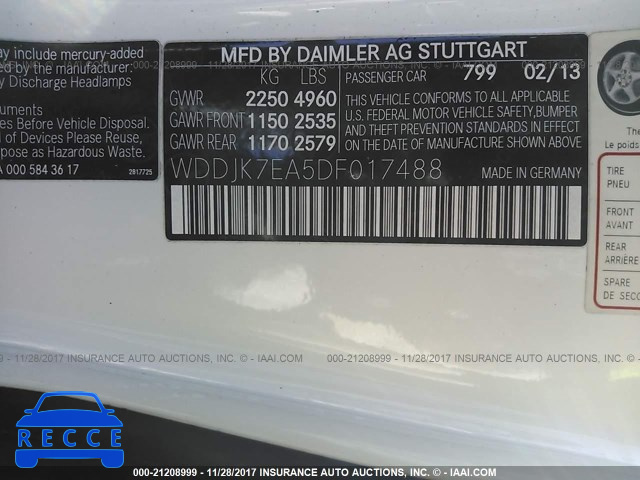 2013 MERCEDES-BENZ SL 63 AMG WDDJK7EA5DF017488 Bild 8