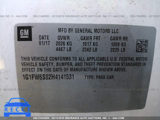 2017 CHEVROLET BOLT EV LT 1G1FW6S02H4141531 image 7